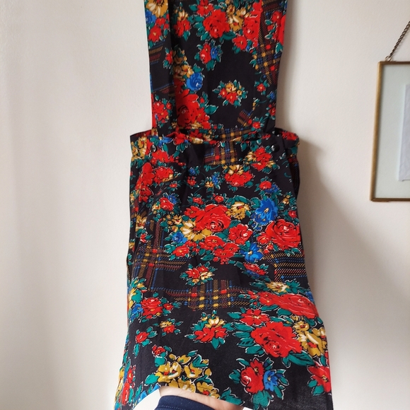 Vintage 60s 70s Cotton Skort w/ adjustable straps & removable flap XS-S - Picture 6 of 10